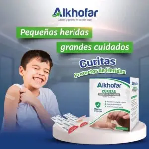 Curitas Protectoras de Heridas Alkhofar (Caja Máster por 100 Displays x 100 unds)